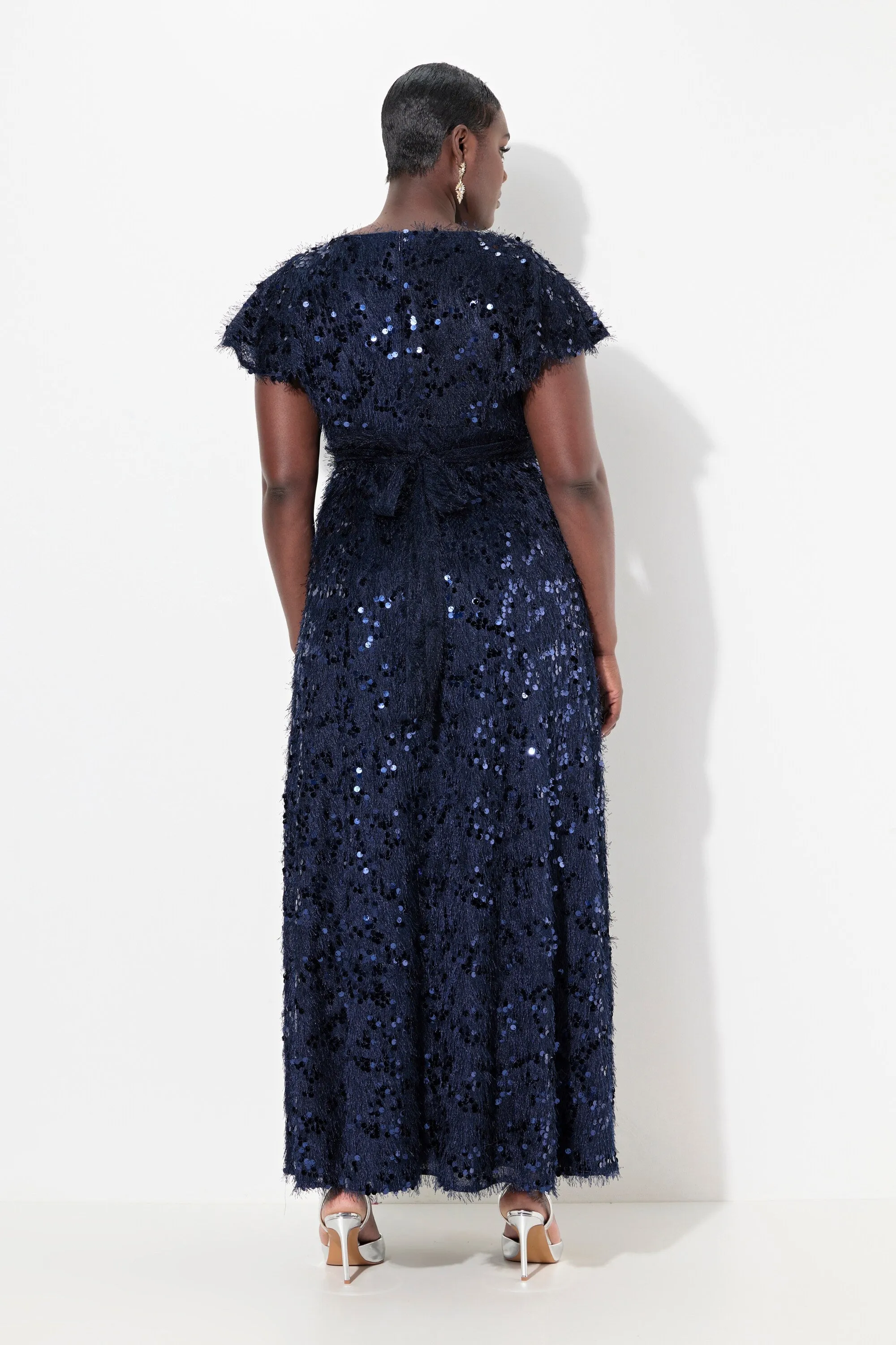 Ulla Popken Sequin Dress in Navy