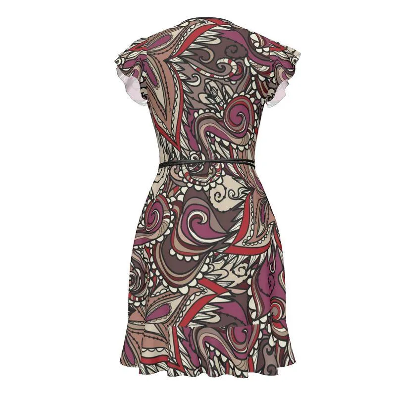 Unia Flounce Wrap Dress