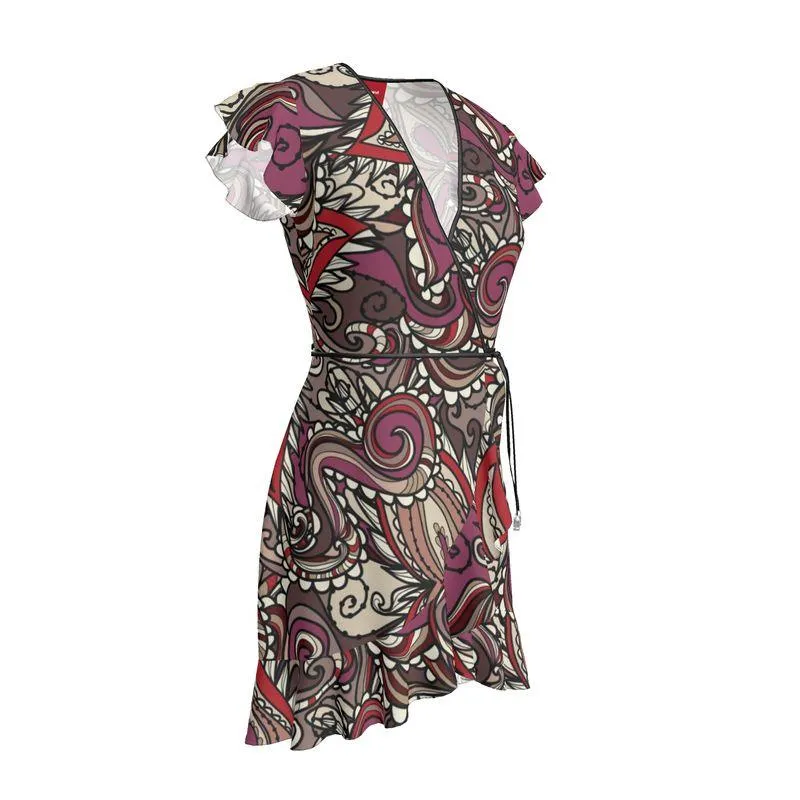 Unia Flounce Wrap Dress