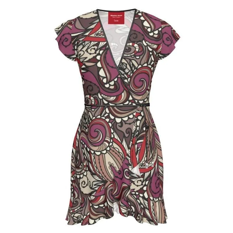 Unia Flounce Wrap Dress