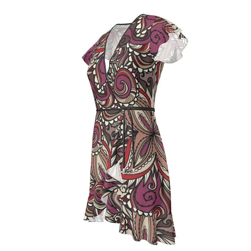 Unia Flounce Wrap Dress