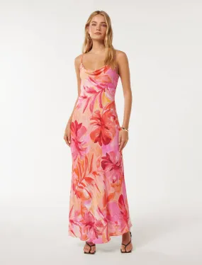 Valerie Cowl Neck Maxi Dress