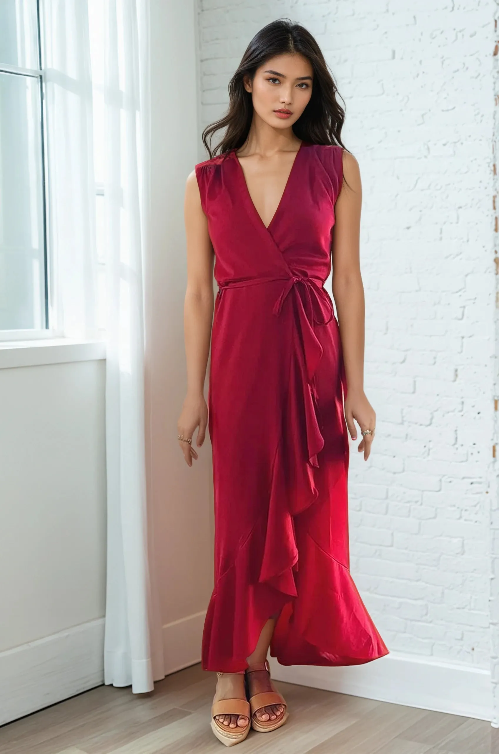 VENICE MAXI WRAP DRESS