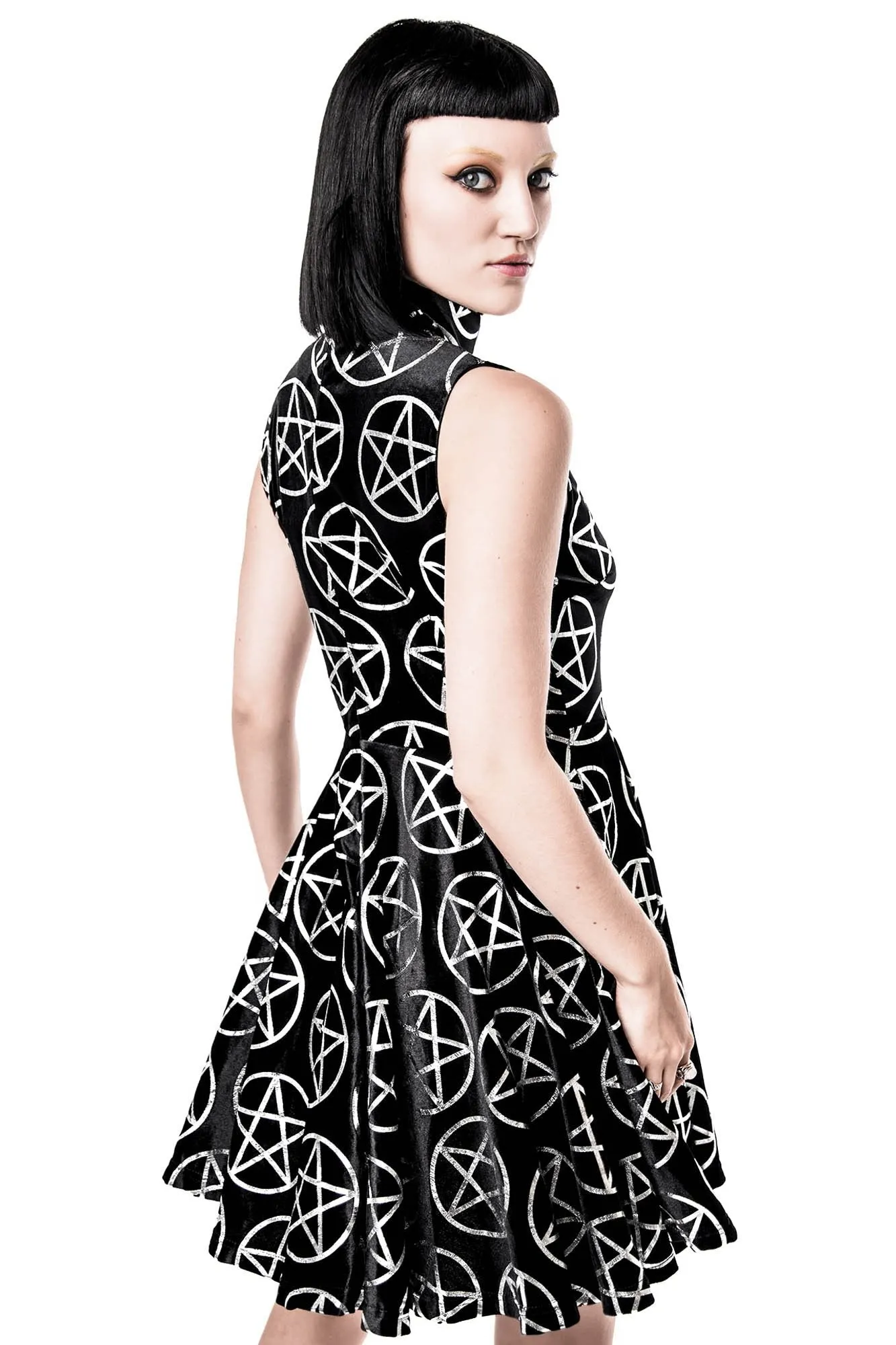 Venom Silver Spring Skater Dress [B]