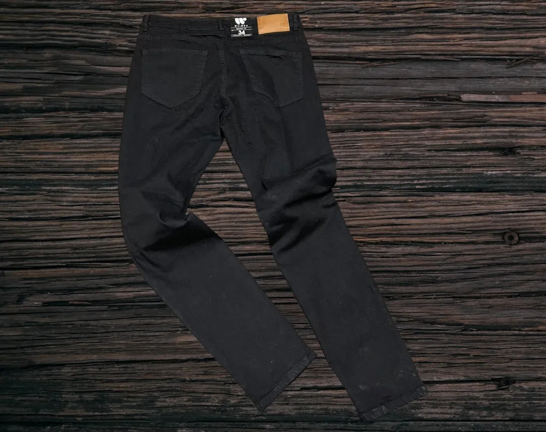 Waiema Skinny Fit Black Jeans w/Colored Studs