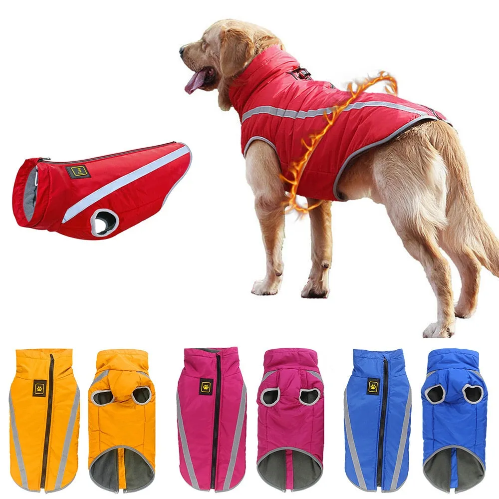 Waterproof /Reflective Padded Fleece Pet Coat