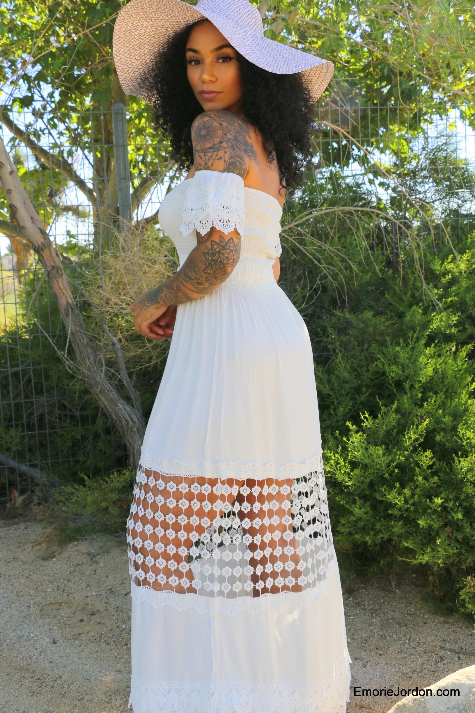 Whimsical White Maxi Dress