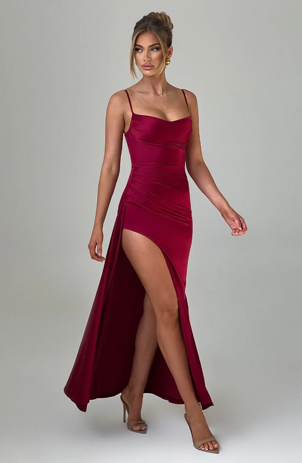 Winona Maxi Dress - Burgundy