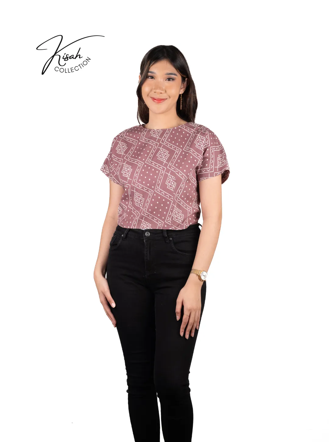 Women's Cropped Wrap - Binonduk Maroon