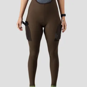 Women's Thermal Droptail Cargo Bib Tight - Espresso