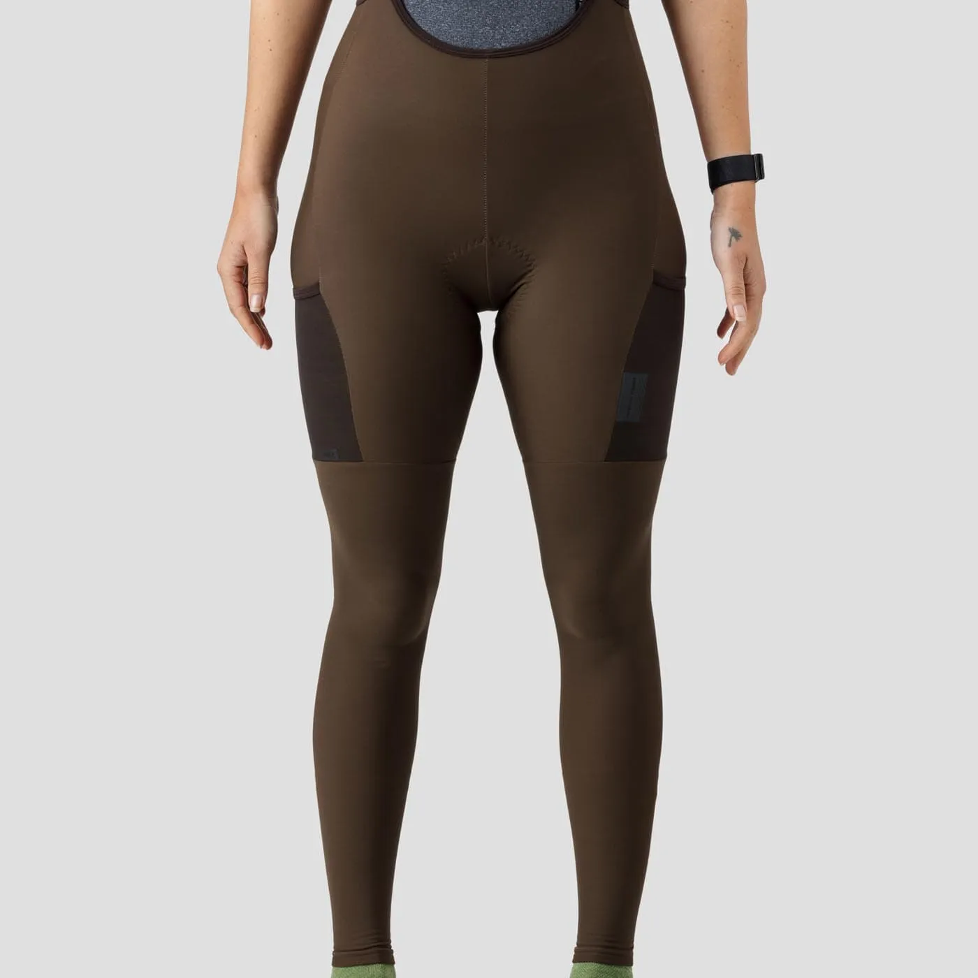 Women's Thermal Droptail Cargo Bib Tight - Espresso