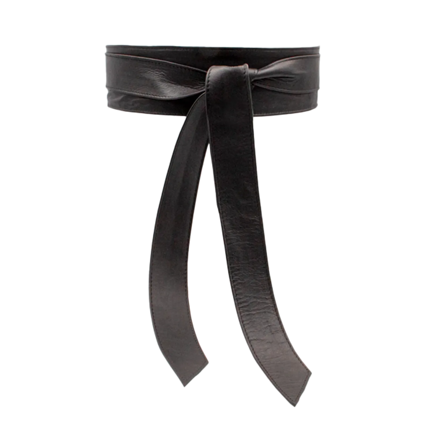 Wrap Leather Belt - Black