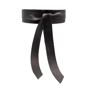 Wrap Leather Belt - Black