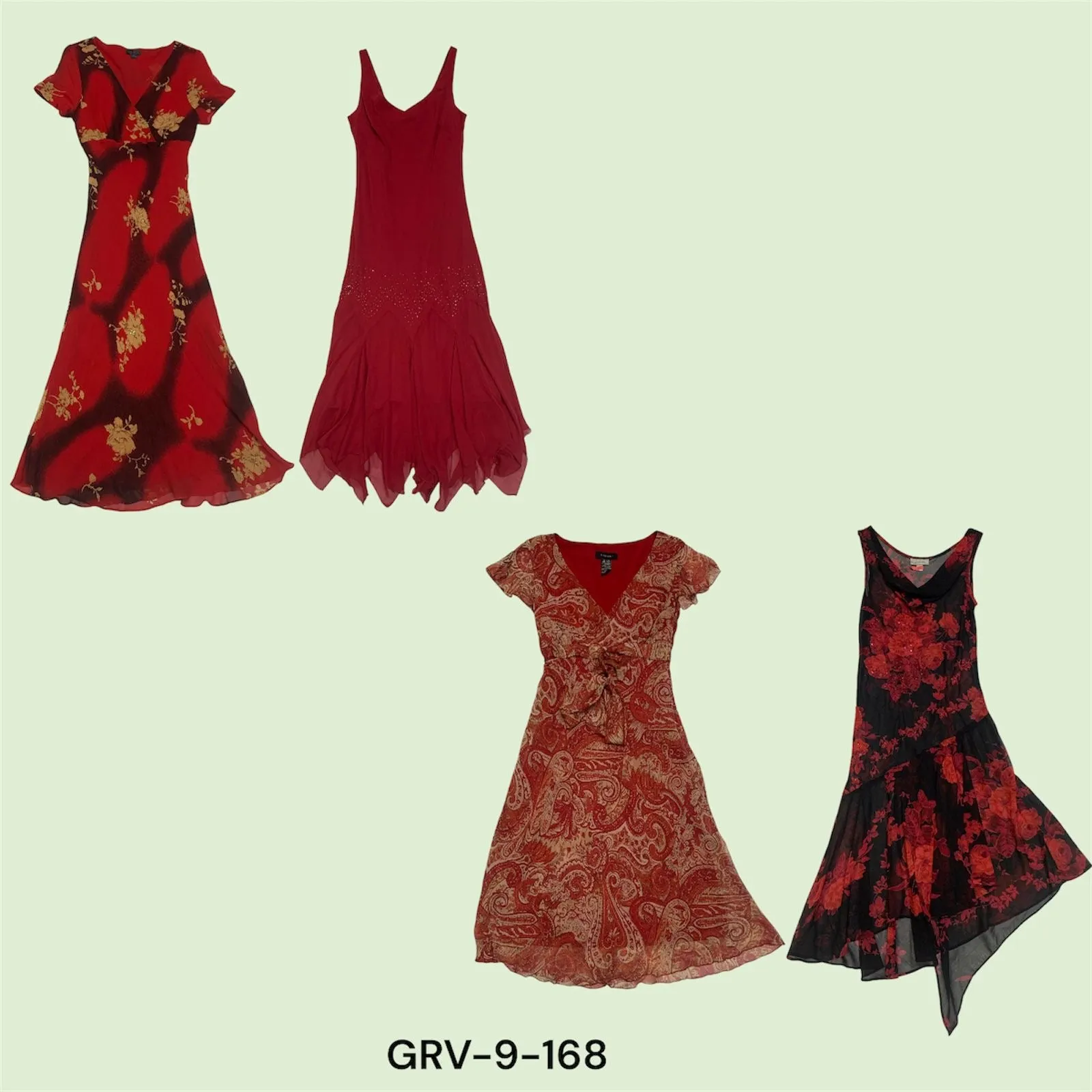 Y2K Fashion – Bold Red Poly Dress for a Retro Look(9-168)