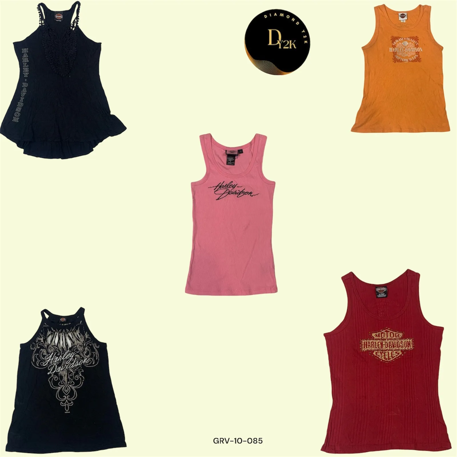 Y2K Harley Davidson Graphic Tank Tops – Bold Biker Vibes (GRV-10-085)