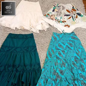 Y2K OCEAN BLUE MAXI SKIRTS - 15 PCS