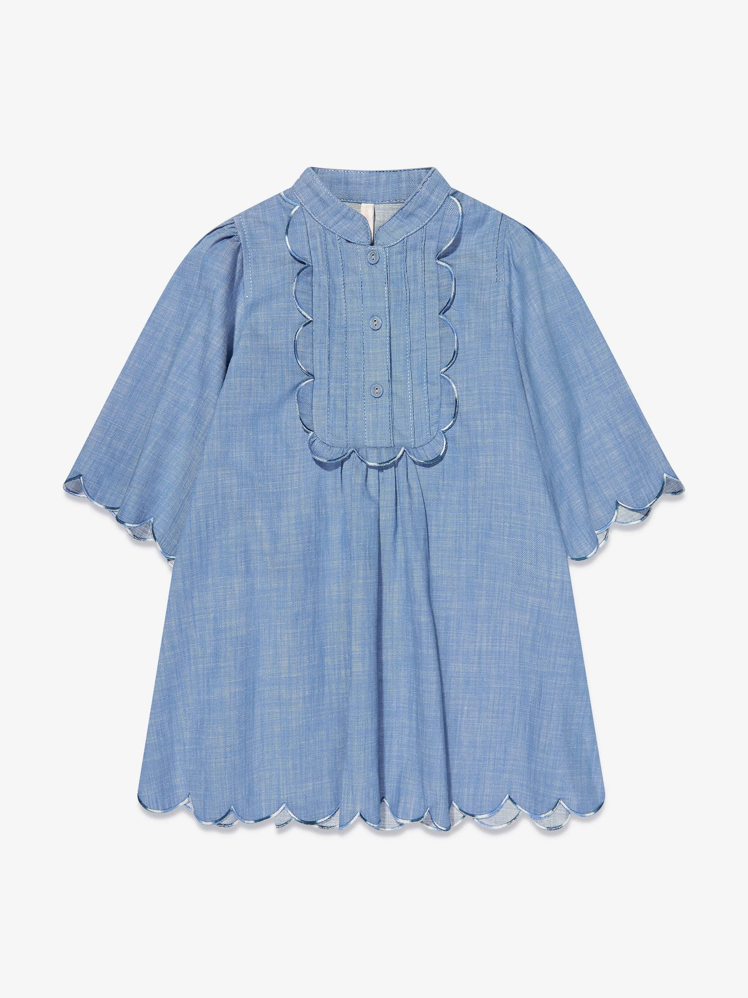 Zimmermann Girls Junie Chambray Dress in Blue