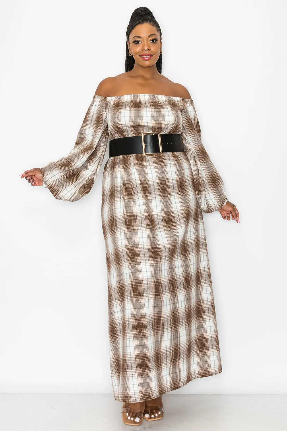 Zoe Flannel Maxi Dress