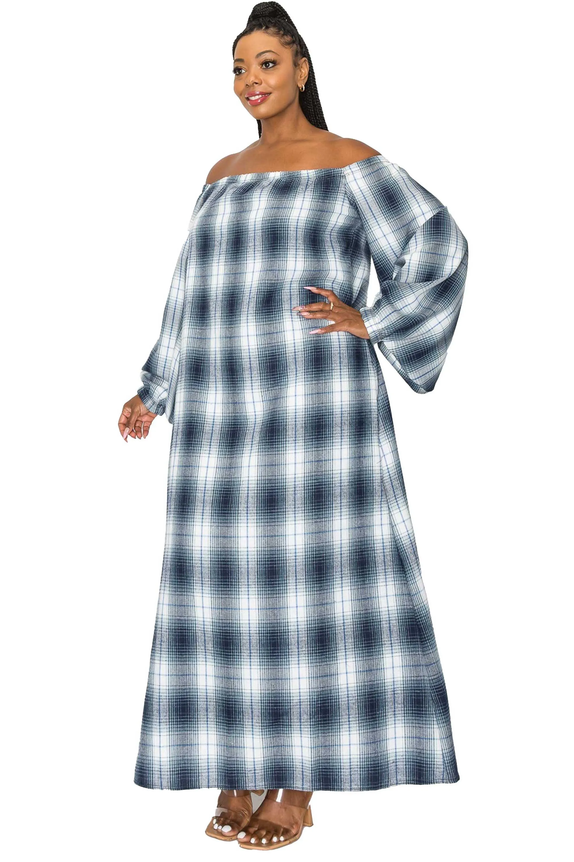 Zoe Flannel Maxi Dress