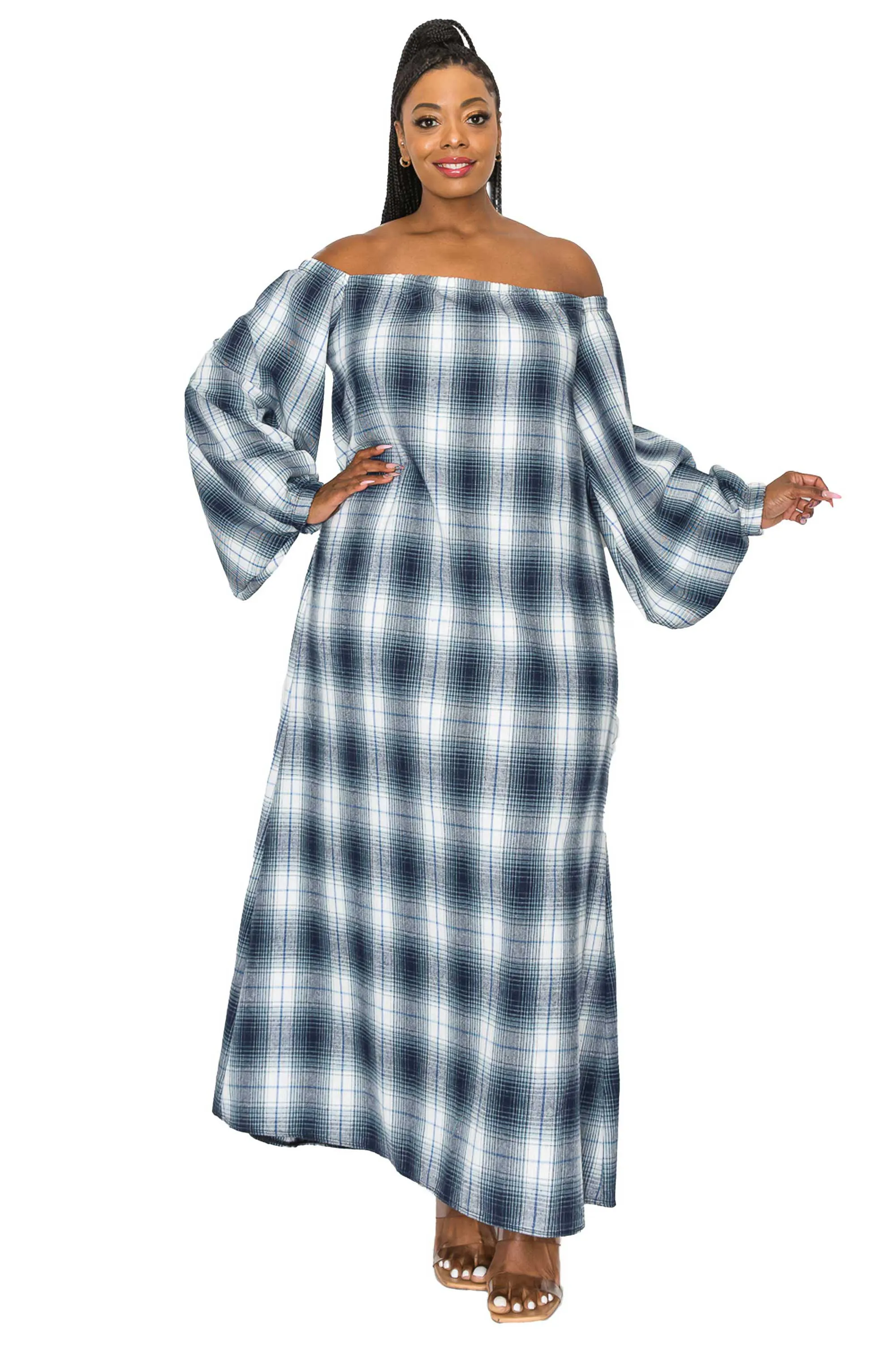 Zoe Flannel Maxi Dress