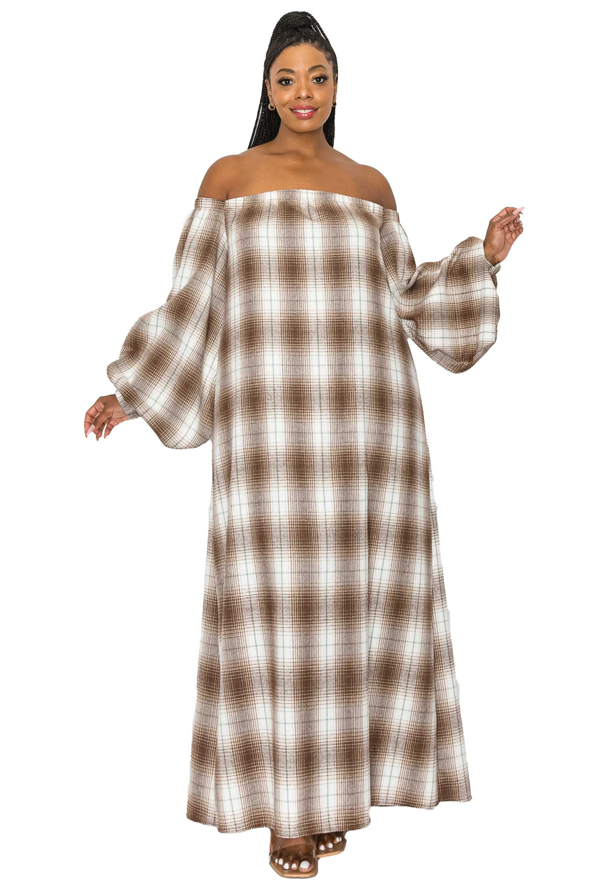 Zoe Flannel Maxi Dress